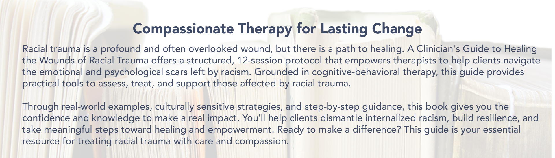 Compassionate Therapy for Lasting Change